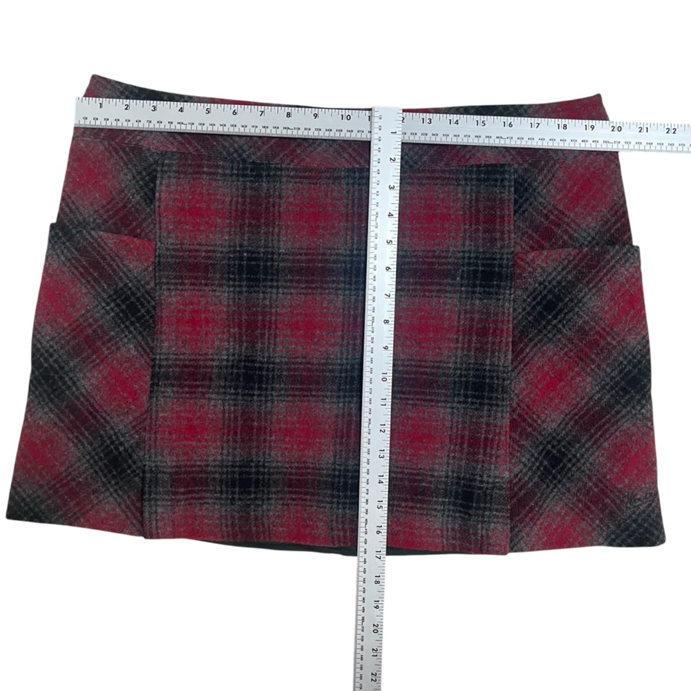 Woolrich Red and Black Plaid Wool Skirt - Picture 5 of 8